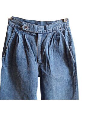 24x31 5 True Vintage Jeans 70's High-Waisted Pleated Denim Faded Distress Boho